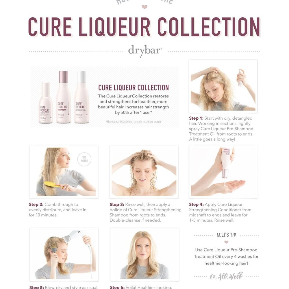 NWT in Box DryBar Cure Liqueur Restorative Pre-Shampoo Treatment Oil - Picture 2 of 5